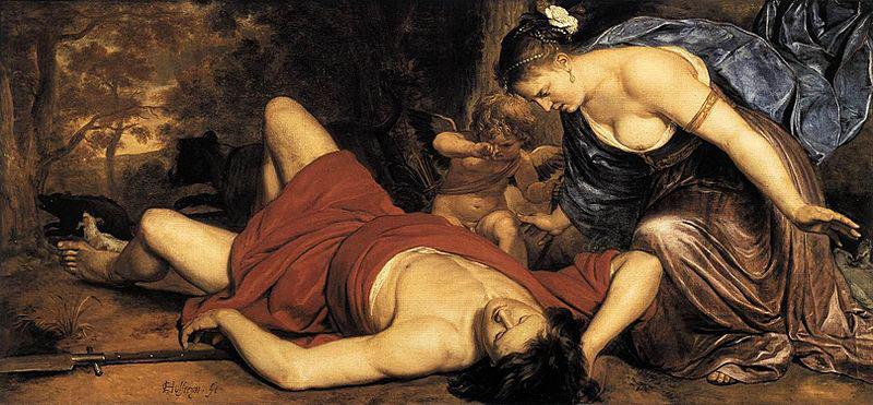 Cornelis Holsteyn Venus and Cupid lamenting the dead Adonis China oil painting art